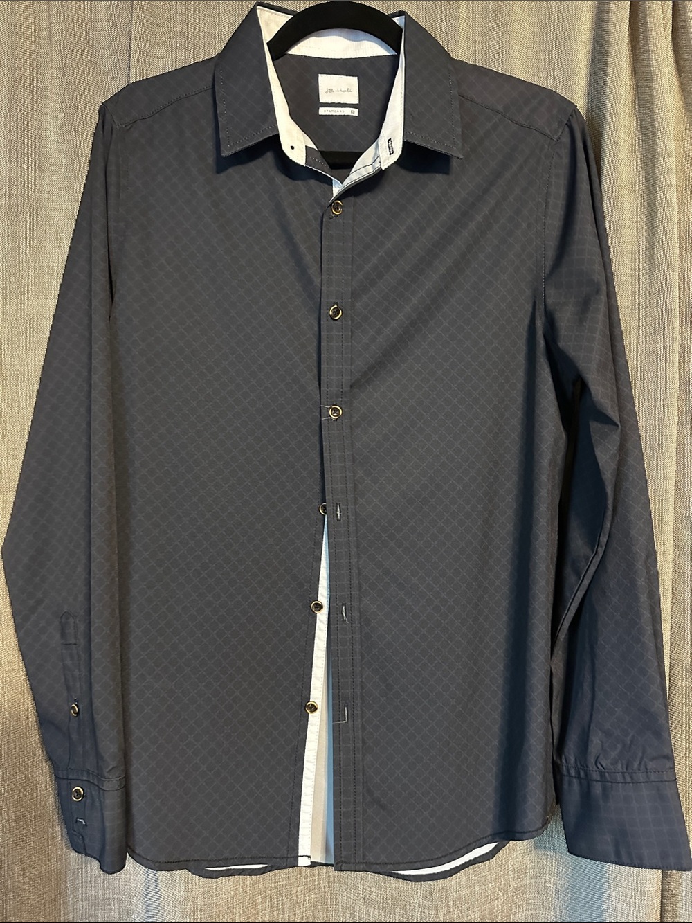 Classic Men's Dark Gray Button-Up Shirt Jacket